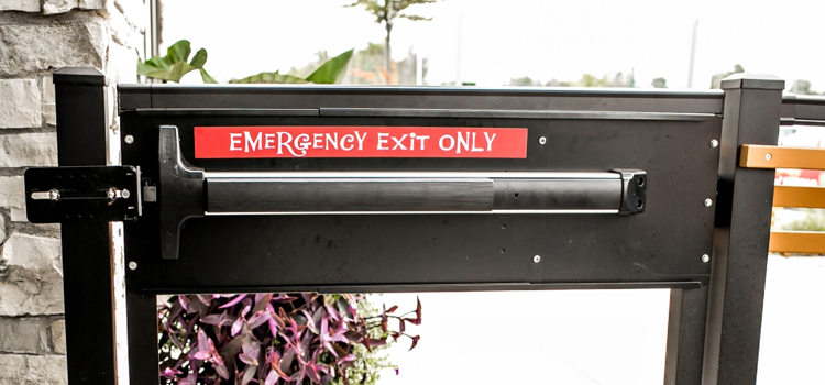 emergency push bar installation in El Centro